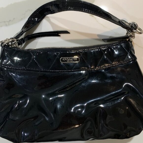 Coach Poppy Liquid Gloss Groovy Black Tote - Picture 4 of 10